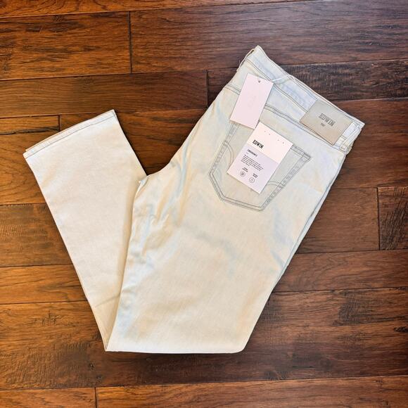 Edwin Men's Maddox Jeans in Light Wash Maddox Size 40 NWT Slim Endurance Ankle - Picture 3 of 10